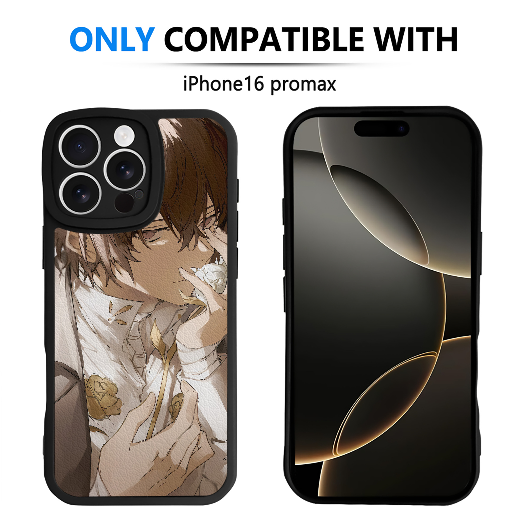（画像用） 文豪ストレイドッグス Bungo Stray Dogs 【iPhone 16シリーズ対応】シリコンスマホケース（レザー調） 材質：シリコン